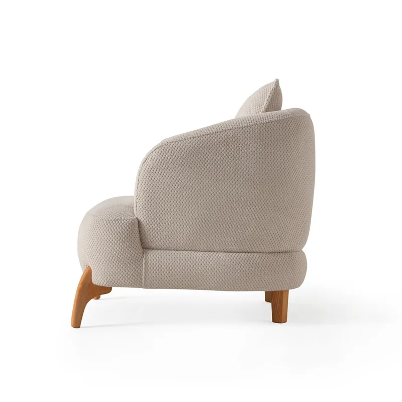 Øreklapstol Atelier Del Sofa Gloria (81 x 76 x 81 cm) Beige - Beige - Møbler - Stole & lænestole - Lænestole - Øreklapstol