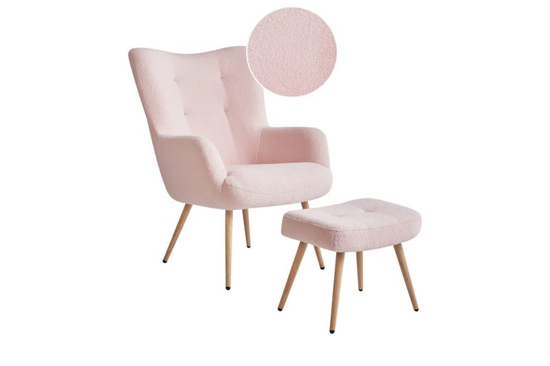 Øreklapstol Vejle - Beige, hvid - Møbler - Stole & lænestole - Lænestole - Øreklapstol