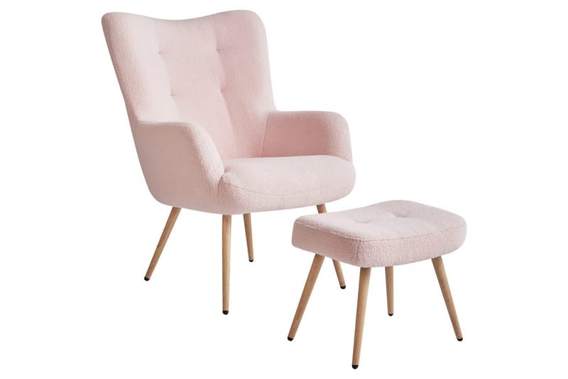 Øreklapstol Vejle - Beige, hvid - Møbler - Stole & lænestole - Lænestole - Øreklapstol
