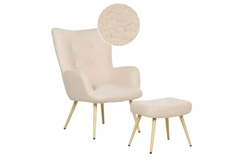 Øreklapstol Vejle, Rosa, mørkt træ