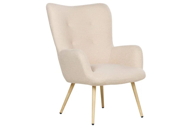 Øreklapstol Vejle - Rosa, mørkt træ - Møbler - Stole & lænestole - Lænestole - Øreklapstol