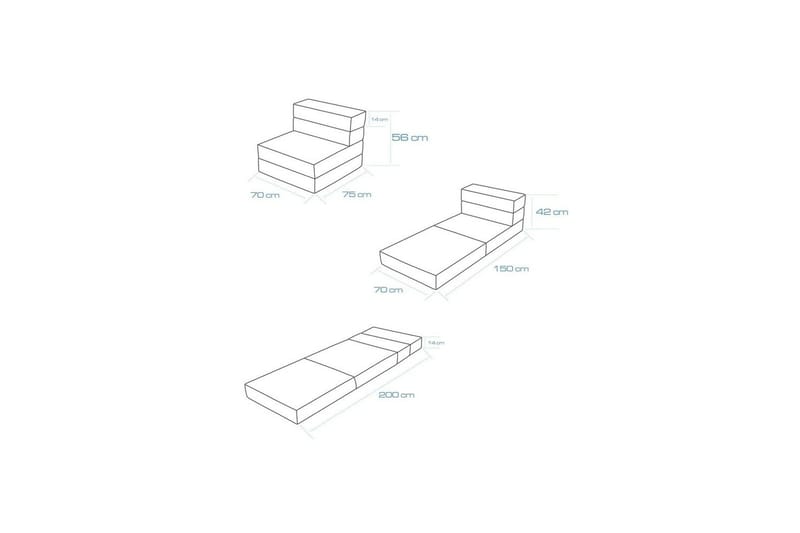 1-sædet sovesofa Maroubridgelcrest Antracit - Antracit - Møbler - Stole & lænestole - Lænestole - Sengestol