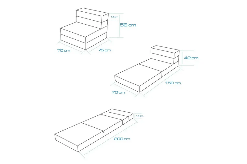 1-sædet sovesofa Maroubridgelcrest Grå - Grå - Møbler - Stole & lænestole - Lænestole - Sengestol