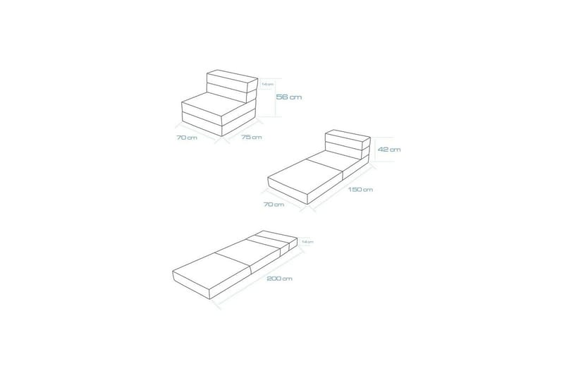 1-sædet sovesofa Maroubridgelcrest Lys Grå - Lys Grå - Møbler - Stole & lænestole - Lænestole - Sengestol