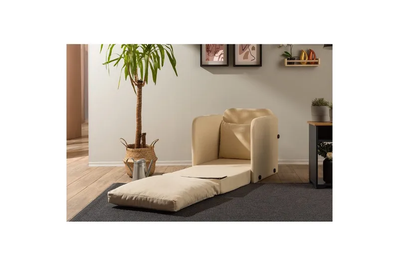 1-sædet sovesofa Rubby Creme - Creme - Møbler - Stole & lænestole - Lænestole - Sengestol