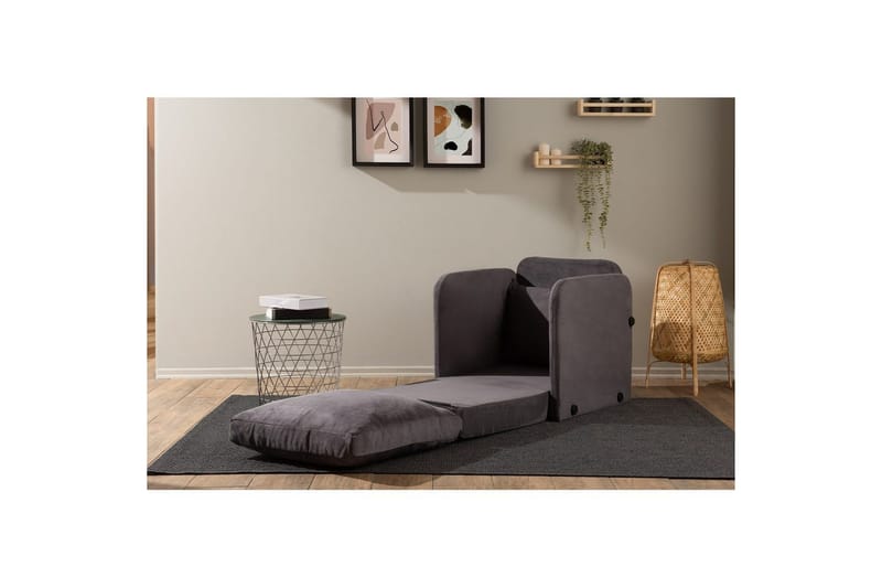 1-sædet sovesofa Rubby Grå - Grå - Møbler - Stole & lænestole - Lænestole - Sengestol