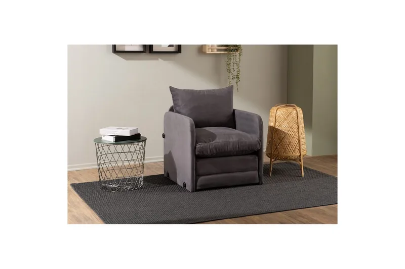 1-sædet sovesofa Rubby Grå - Grå - Møbler - Stole & lænestole - Lænestole - Sengestol