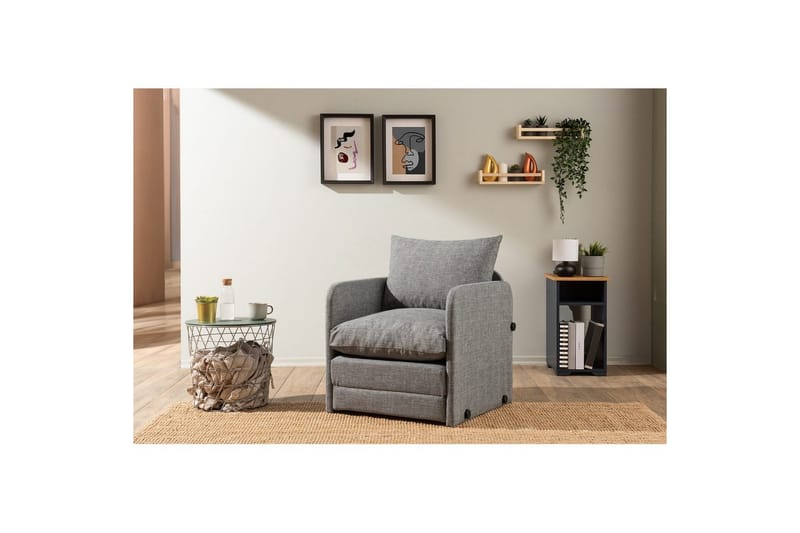 1-sædet sovesofa Rubby Lys Grå - Lys Grå - Møbler - Stole & lænestole - Lænestole - Sengestol