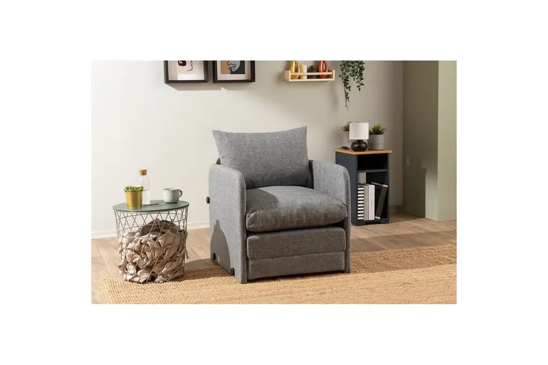 1-sædet sovesofa Rubby Lys Grå - Lys Grå - Møbler - Stole & lænestole - Lænestole - Sengestol