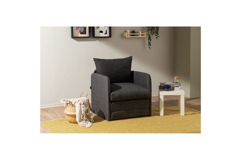 1-sædet sovesofa Rubby Mørk Grå - Mørk Grå - Møbler - Stole & lænestole - Lænestole - Sengestol