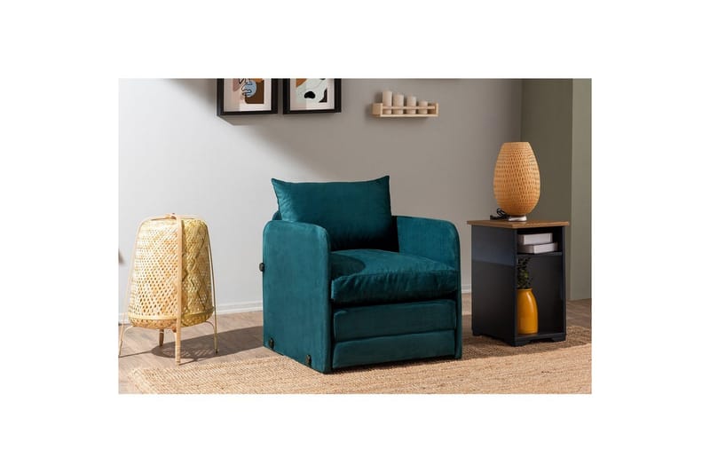 1-sædet sovesofa Rubby Petrolgrøn - Petrolgrøn - Møbler - Stole & lænestole - Lænestole - Sengestol