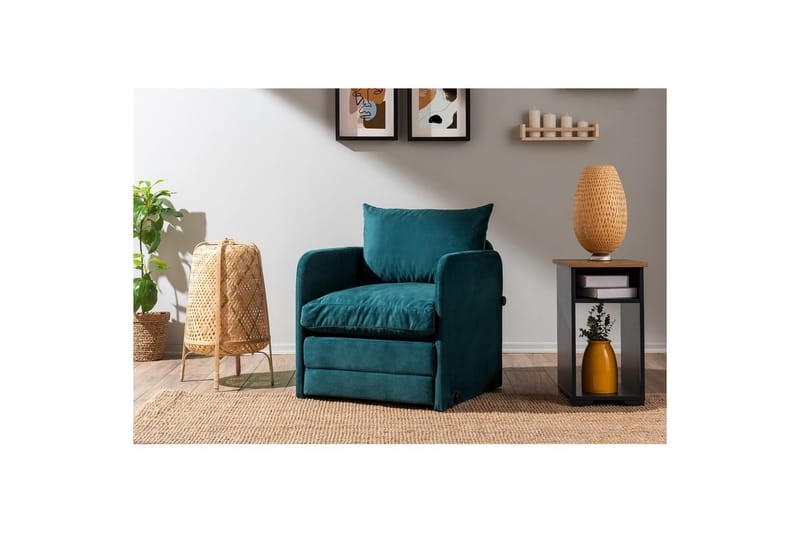 1-sædet sovesofa Rubby Petrolgrøn - Petrolgrøn - Møbler - Stole & lænestole - Lænestole - Sengestol