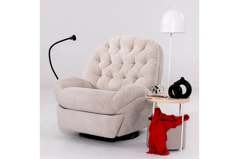 Adesis Elektrisk reclinerlænestol, Cremehvid