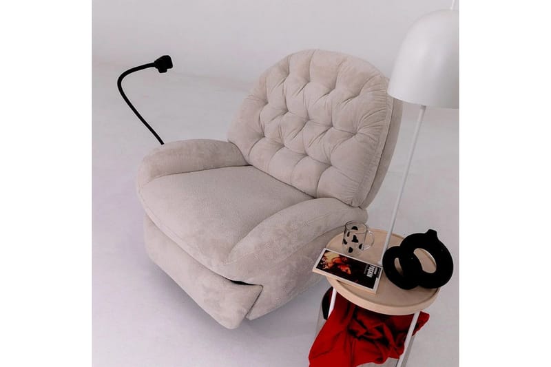 Adesis Elektrisk reclinerlænestol - Cremehvid - Møbler - Stole & lænestole - Lænestole - Liggestol