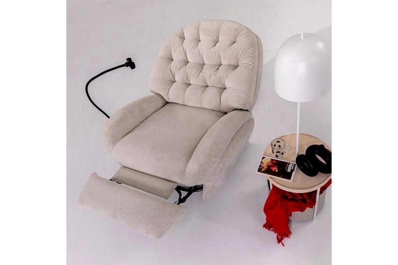 Adesis Elektrisk reclinerlænestol - Cremehvid - Møbler - Stole & lænestole - Lænestole - Liggestol