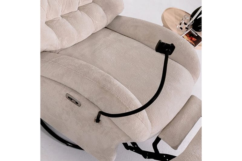 Adesis Elektrisk reclinerlænestol - Cremehvid - Møbler - Stole & lænestole - Lænestole - Liggestol