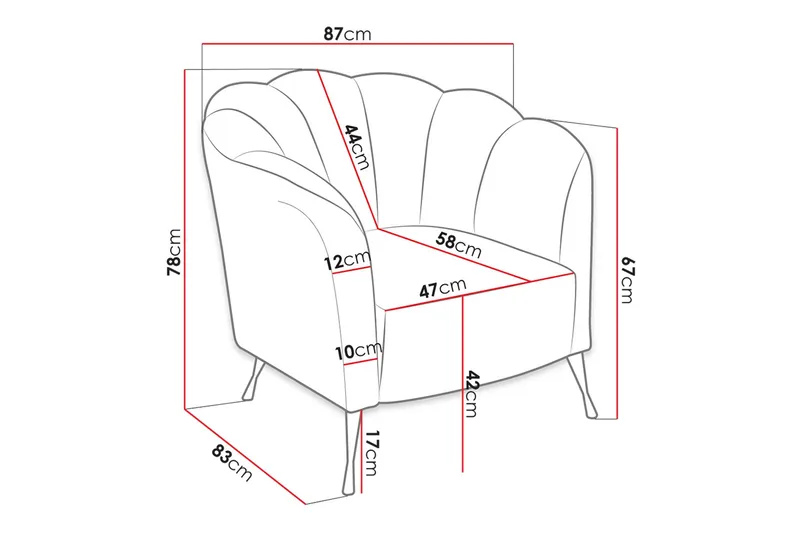 Adrial Lænestol - Velour/Lyserød/Sort Krom - Møbler - Stole & lænestole - Lænestole
