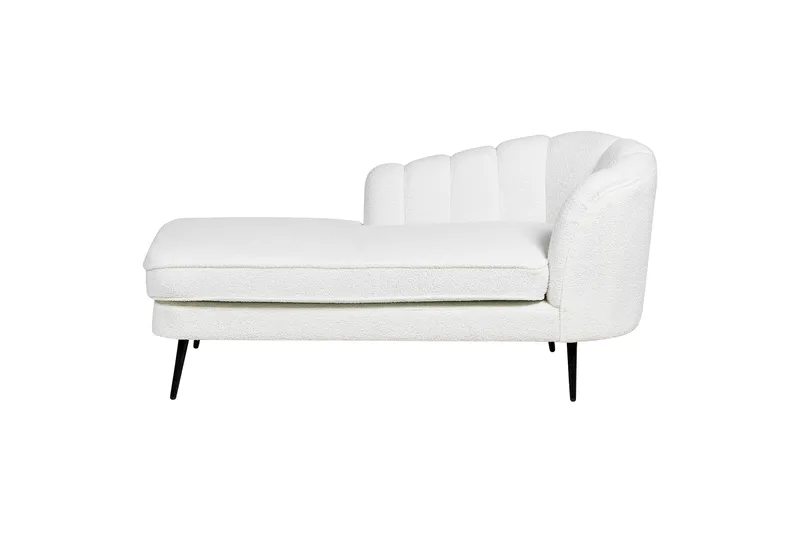 Allier Chaiselong 150 cm Højre, Sort/Hvid