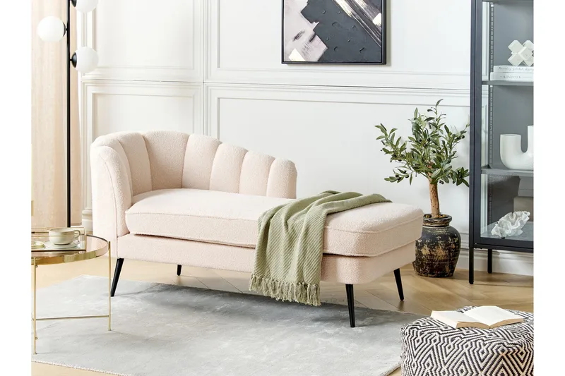 Allier Chaiselong 150 cm Venstre - Beige/Sort - Møbler - Stole & lænestole - Lænestole - Chaiselong lænestol & Divan lænesto