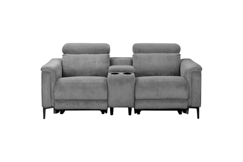 Almindelig lænestol Loft24 Dobbelt reclinerstol Loft24 Lund Grå 100% polyester - Møbler - Stole & lænestole - Lænestole - Liggestol