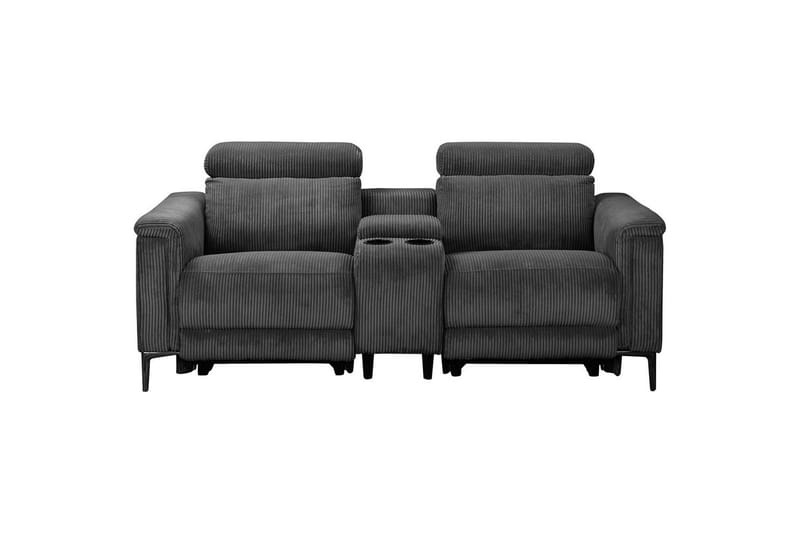 Almindelig lænestol Loft24 Dobbelt reclinerstol Loft24 Lund Grå1 100% polyester - Møbler - Sofaer - Recliner sofaer