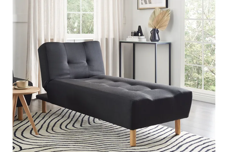 Alsten Chaiselong 163 cm - Sort/Lyst træ - Møbler - Stole & lænestole - Lænestole - Chaiselong lænestol & Divan lænesto