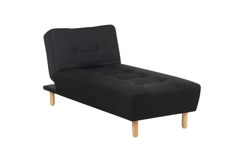 Alsten Chaiselong 163 cm, Sort/Lyst træ