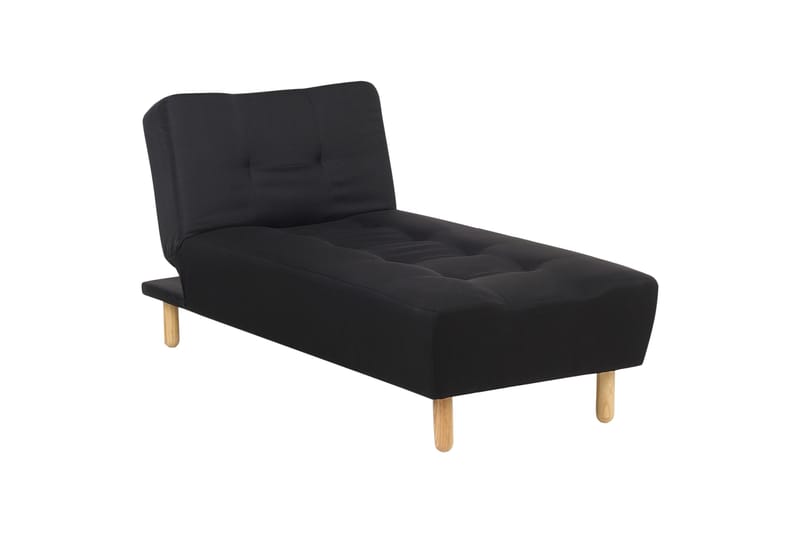 Alsten Chaiselong 163 cm, Sort/Lyst træ