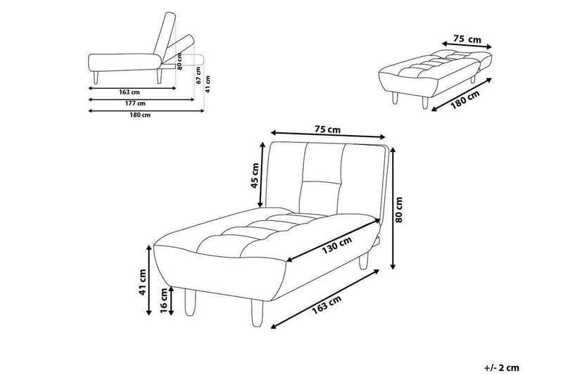 Alsten Chaiselong 163 cm - Sort/Lyst træ - Møbler - Stole & lænestole - Lænestole - Chaiselong lænestol & Divan lænesto