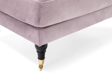 Andrew Lænestol med Puf Velour - Lilla/Messing - Møbler - Stole & lænestole - Lænestole - Lænestol med fodskammel