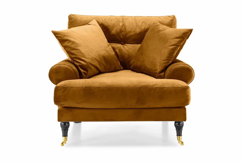 Andrew Lænestol Velour - Amber/Messing - Møbler - Stole & lænestole - Lænestole - Howard lænestol