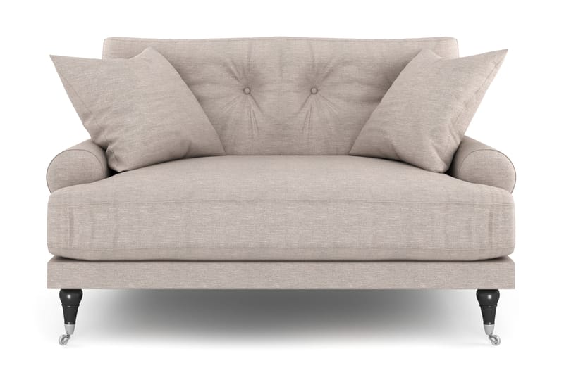 Andrew Loveseat - Beige/Krom - Møbler - Stole & lænestole - Lænestole