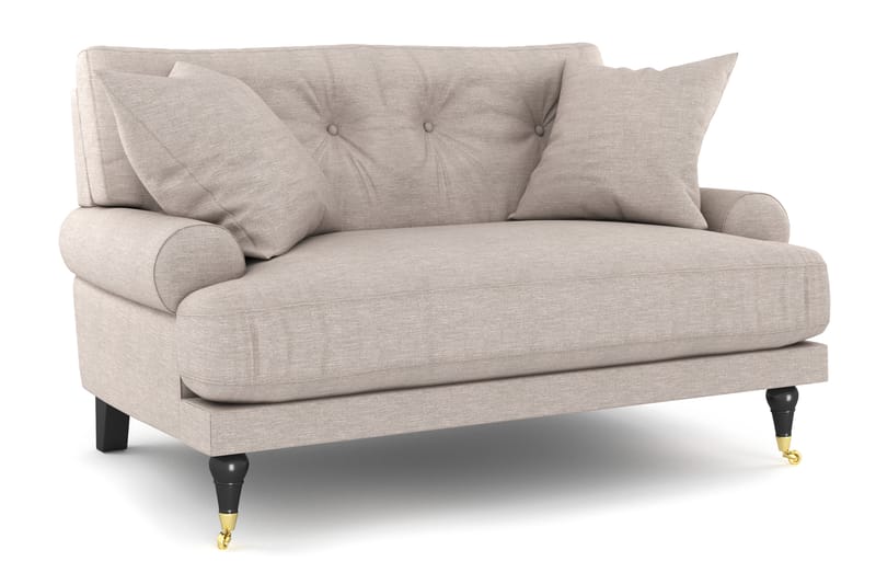 Andrew Loveseat - Beige/Messing - Lænestole