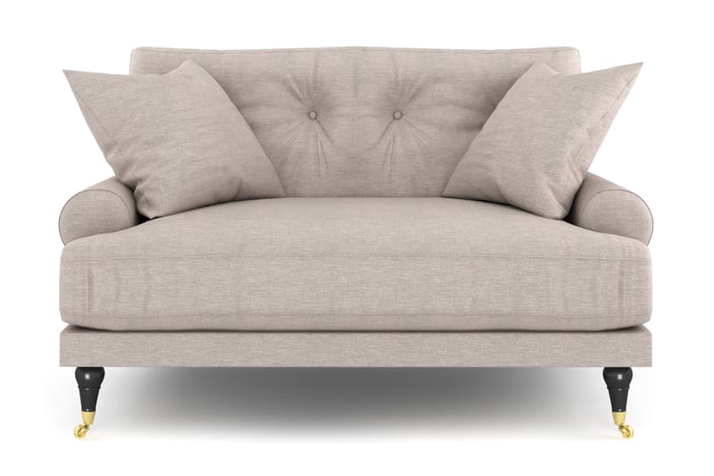 Andrew Loveseat - Beige/Messing - Lænestole