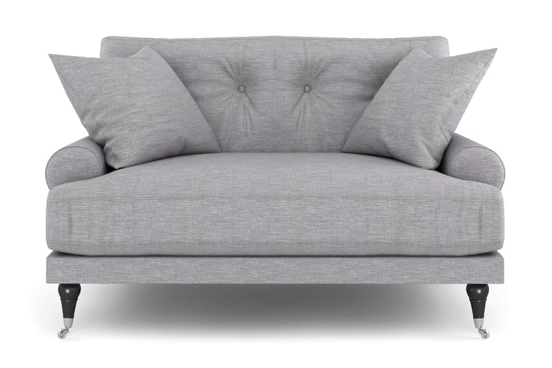 Andrew Loveseat - Lysegrå/Krom - Møbler - Stole & lænestole - Lænestole