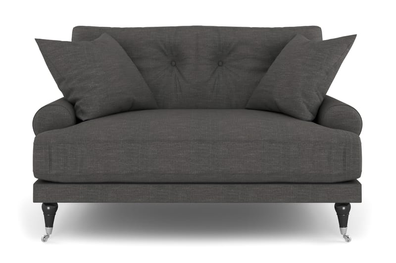 Andrew Loveseat - Mørkegrå/Krom - Lænestole