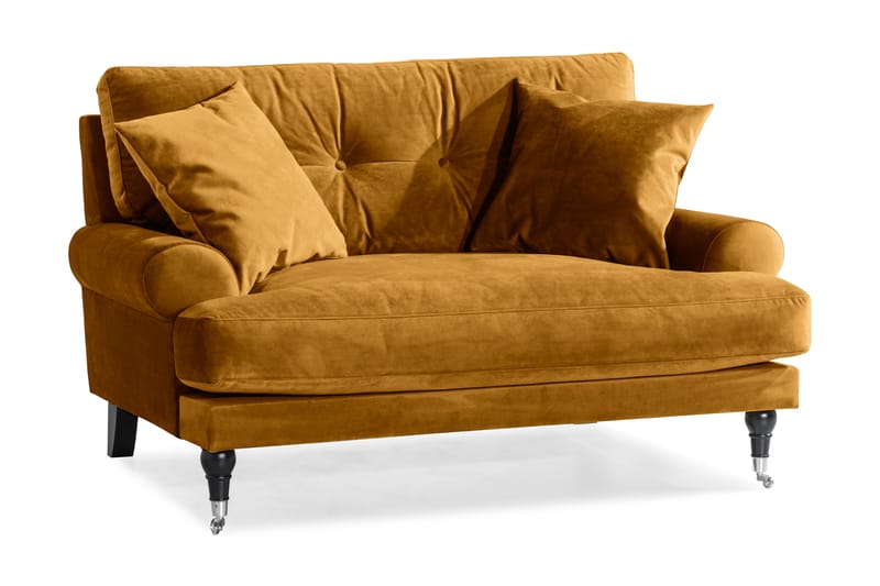 Andrew Loveseat Velour - Amber/Krom - Lænestole