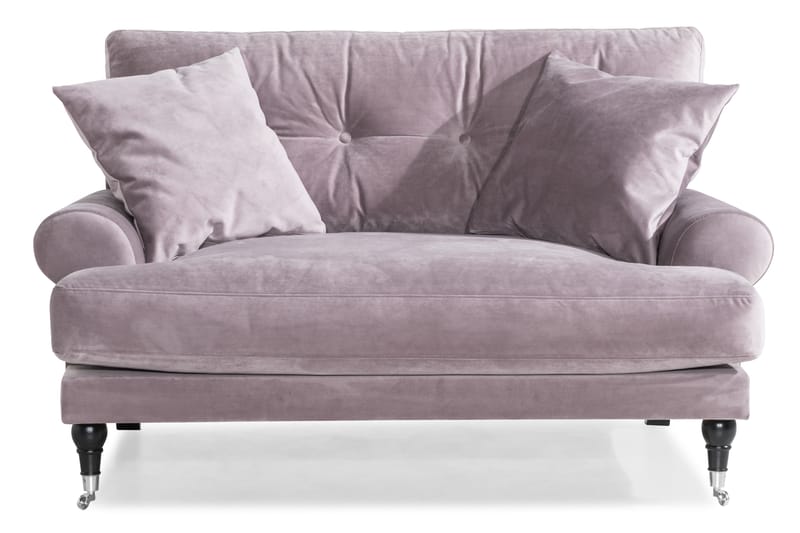 Andrew Loveseat Velour - Lilla/Krom - Møbler - Stole & lænestole - Lænestole