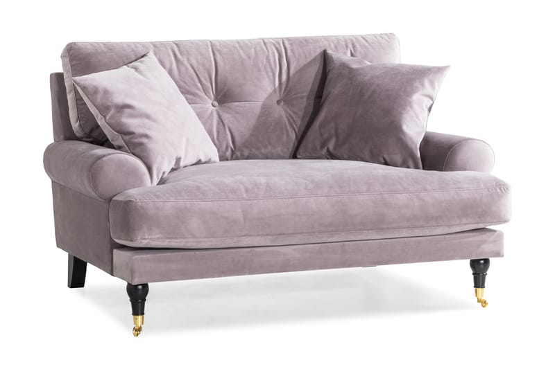 Andrew Loveseat Velour - Lilla/Messing - Møbler - Stole & lænestole - Lænestole