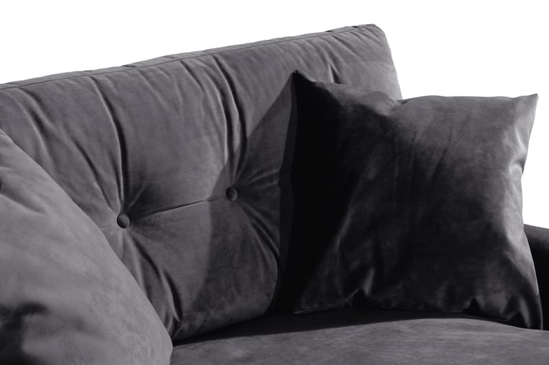 Andrew Loveseat Velour - Mørkegrå/Krom - Lænestole