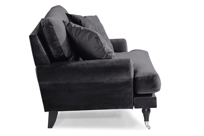 Andrew Loveseat Velour - Mørkegrå/Krom - Lænestole