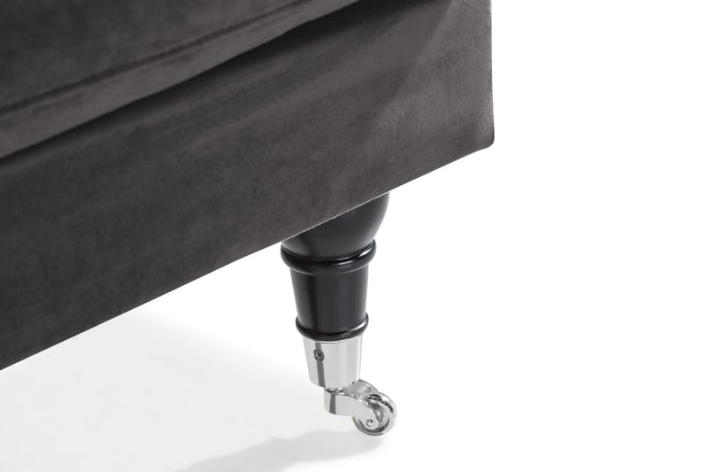 Andrew Loveseat Velour - Mørkegrå/Krom - Møbler - Stole & lænestole - Lænestole