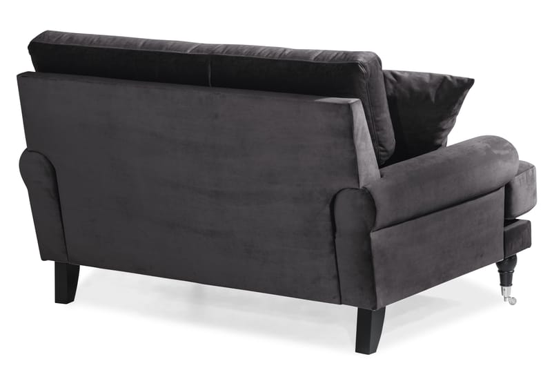 Andrew Loveseat Velour - Mørkegrå/Krom - Møbler - Stole & lænestole - Lænestole