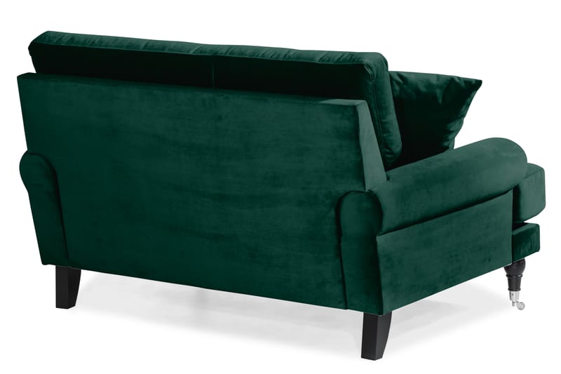 Andrew Loveseat Velour - Mørkegrøn/Krom - Lænestole