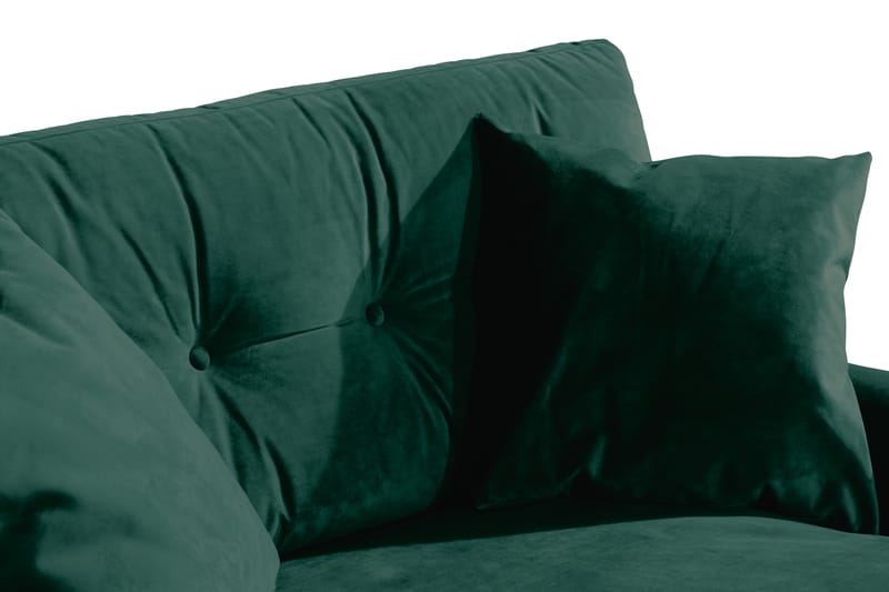 Andrew Loveseat Velour - Mørkegrøn/Krom - Lænestole