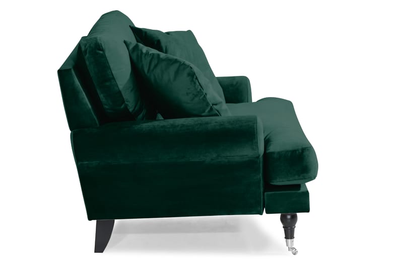 Andrew Loveseat Velour - Mørkegrøn/Krom - Lænestole