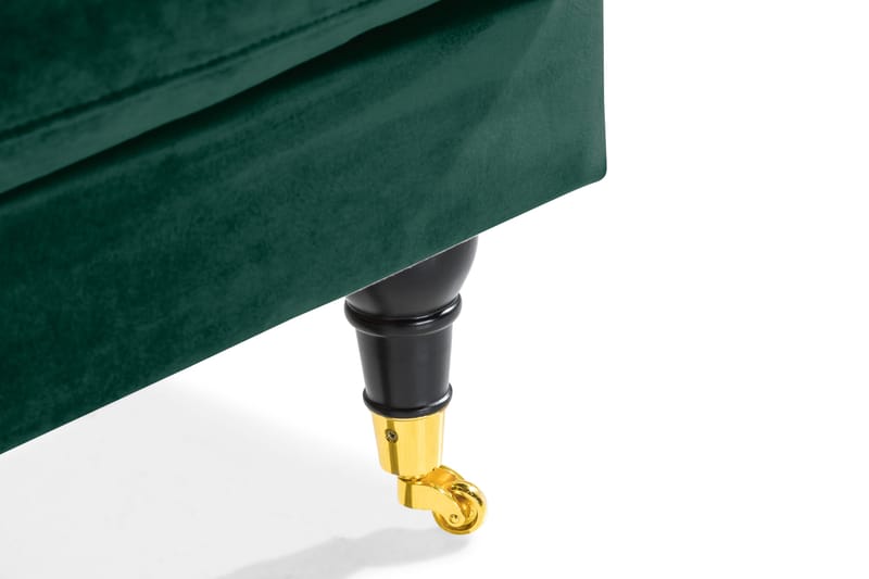 Andrew Loveseat Velour - Mørkegrøn/Messing - Møbler - Stole & lænestole - Lænestole