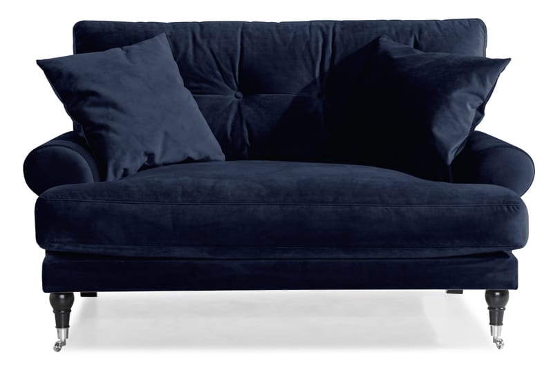 Andrew Loveseat Velour - Midnatsblå/Krom - Møbler - Stole & lænestole - Lænestole