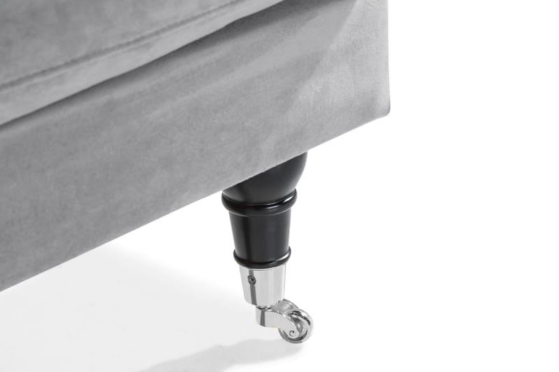 Andrew Loveseat Velour - Sølvgrå/Krom - Møbler - Stole & lænestole - Lænestole