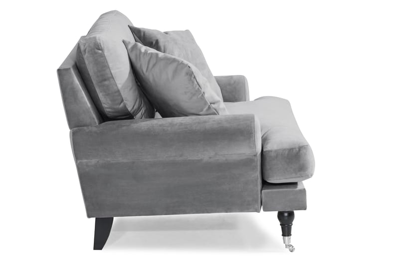 Andrew Loveseat Velour - Sølvgrå/Krom - Møbler - Stole & lænestole - Lænestole